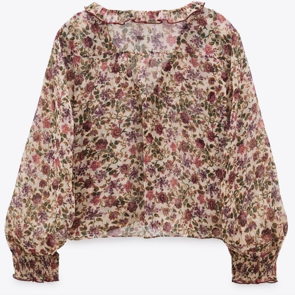 Zara Multicolor Floral Blouse